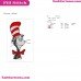 Face Dr Seuss The Cat In The Hat Embroidery Design 2