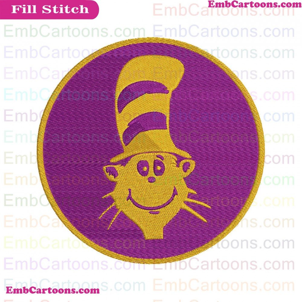 Face In Applique Design, Face In Embroidery Design, In Circle Applique Design, In Circle Embroidery Design, Circle Dr Applique Design, Circle Dr Embroidery Design, Dr Seuss Applique Design, Dr Seuss Embroidery Design, Seuss The Applique Design, Seuss The 