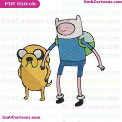 Finn The Human And Jake The Dog 2 Adventure Time Embroidery Design