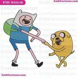 Finn The Human And Jake The Dog 3 Adventure Time Embroidery Design