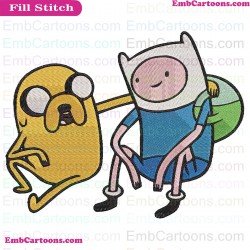 Finn The Human And Jake The Dog 4 Adventure Time Embroidery Design