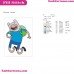 Finn The Human Jumping Adventure Time Embroidery Design