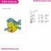 Flounder Little Mermaid Embroidery Design