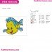 Flounder Little Mermaid Embroidery Design