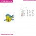 Flounder Little Mermaid Embroidery Design