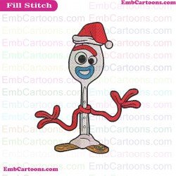 Forky Christmas Toy Story Embroidery Design