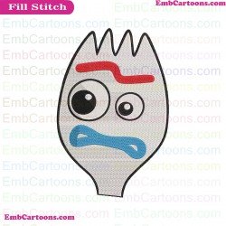 Forky Face 3 Story Embroidery Design