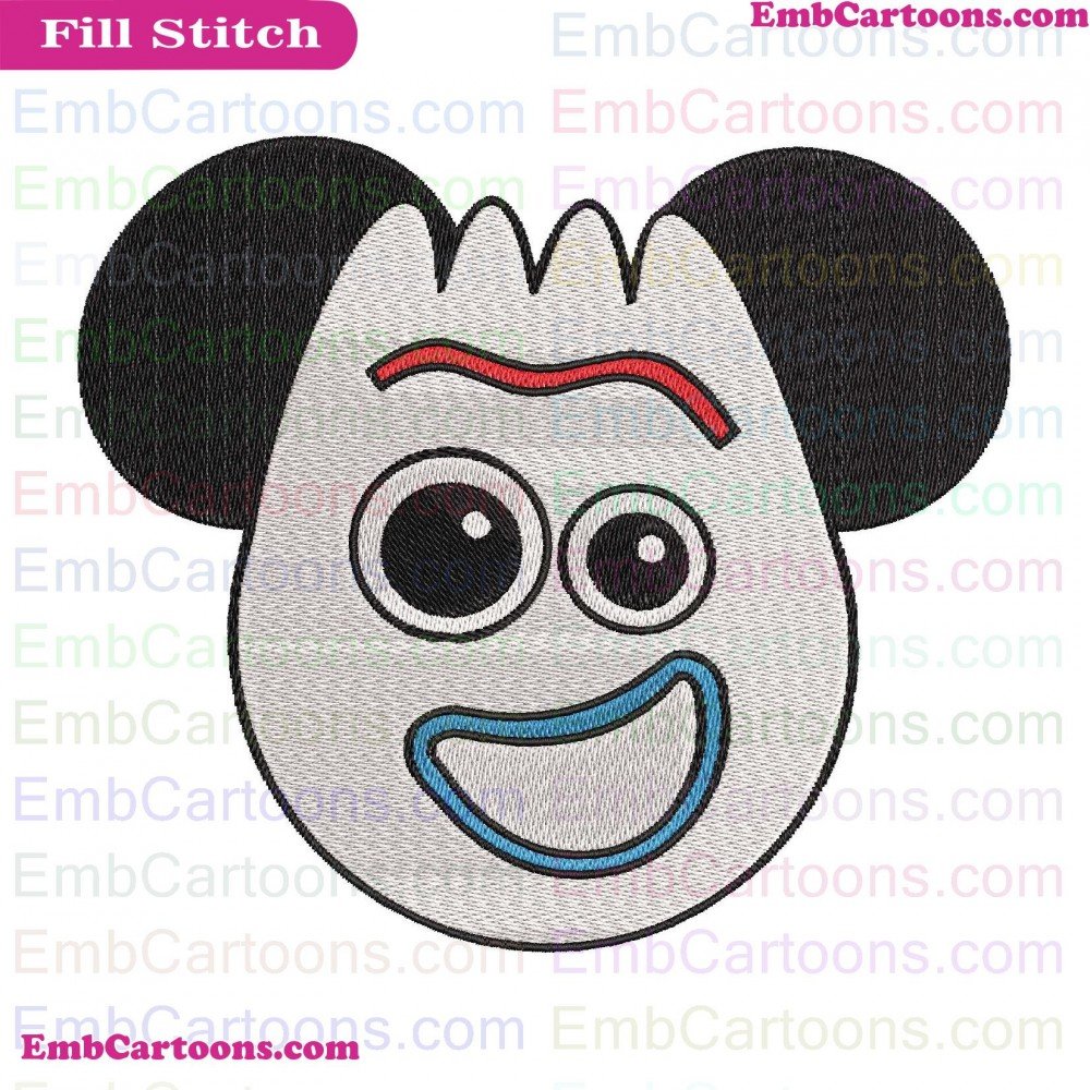 Forky Face Applique Design, Forky Face Embroidery Design, Face Mickey Applique Design, Face Mickey Embroidery Design, Mickey Mouse Applique Design, Mickey Mouse Embroidery Design, Mouse Toy Applique Design, Mouse Toy Embroidery Design, Toy Story Applique 