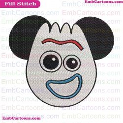 Forky Face Mickey Mouse Toy Story Embroidery Design