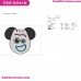 Forky Face Mickey Mouse Toy Story Embroidery Design