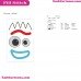 Forky Face Smiley 2 Toy Story Embroidery Design