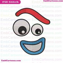 Forky Face Smiley Toy Story Embroidery Design