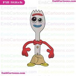 Forky Happy Toy Story Embroidery Design