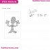 Forky Scary Outline Toy Story Embroidery Design