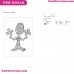 Forky Scary Outline Toy Story Embroidery Design
