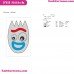 Forky Toy Story Face Embroidery Design