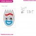 Forky Toy Story Face Embroidery Design