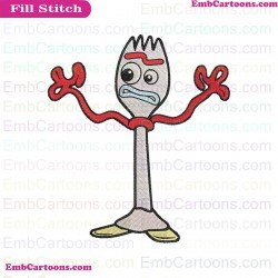 Forky Very Happy 2 Toy Story Embroidery Design