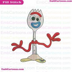 Forky Very Happy Toy Story Embroidery Design