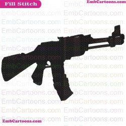 Fortnight Weapon Fortnight Silhouette Embroidery Design 01