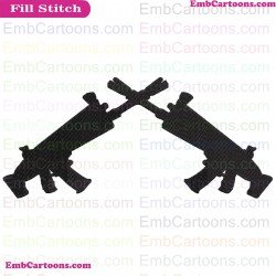 Fortnight Weapon Fortnight Silhouette Embroidery Design 02