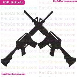 Fortnight Weapon Fortnight Silhouette Embroidery Design 04