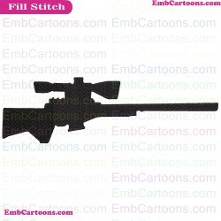 Fortnight Weapon Fortnight Silhouette Embroidery Design 05
