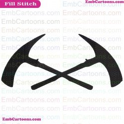 Fortnight Weapon Fortnight Silhouette Embroidery Design 06