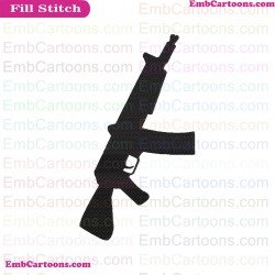 Fortnight Weapon Fortnight Silhouette Embroidery Design 07
