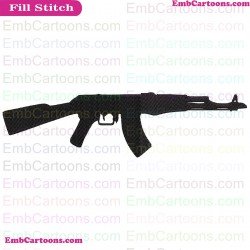 Fortnight Weapon Fortnight Silhouette Embroidery Design 21