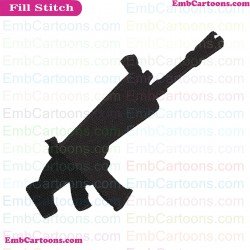 Fortnight Weapon Fortnight Silhouette Embroidery Design 32