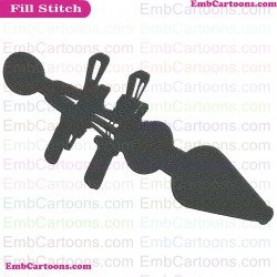 Fortnight Weapon Fortnight Silhouette Embroidery Design 37