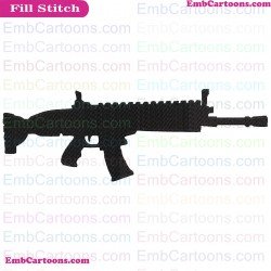 Fortnight Weapon Fortnight Silhouette Embroidery Design 39
