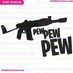 Fortnight Weapon Fortnight Silhouette Embroidery Design 42