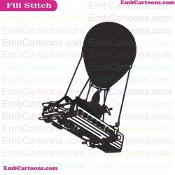 Fortnite Airship Silhouette Embroidery Design