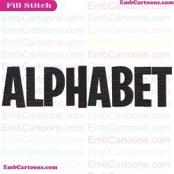 Fortnite Alphabet Silhouette Embroidery Design
