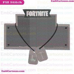 Fortnite Battle Royale Board Silhouette Embroidery Design 01