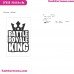 Fortnite Battle Royale King Silhouette Embroidery Design