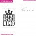 Fortnite Battle Royale King Silhouette Embroidery Design