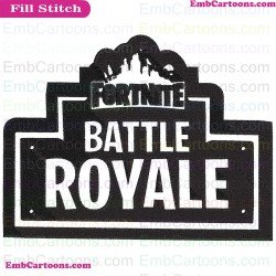 Fortnite Battle Royale Silhouette Embroidery Design 02