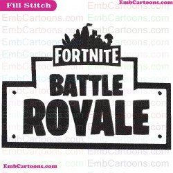 Fortnite Battle Royale Silhouette Embroidery Design 03