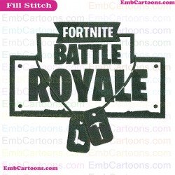 Fortnite Battle Royale Silhouette Embroidery Design 04