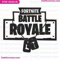 Fortnite Battle Royale Silhouette Embroidery Design 05