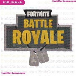 Fortnite Battle Royale Silhouette Embroidery Design 06