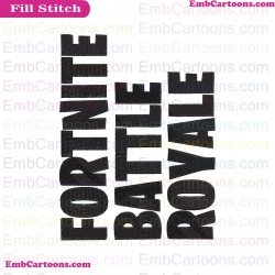 Fortnite Battle Royale Silhouette Embroidery Design 07