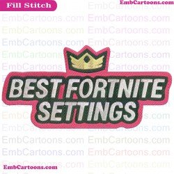 Fortnite Best Settings Silhouette Embroidery Design