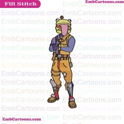 Fortnite Burger Beef Boss Embroidery Design 01