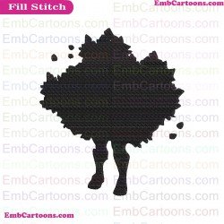 Fortnite Bush Camper Silhouette Embroidery Design 01