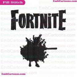 Fortnite Bush Camper Silhouette Embroidery Design 02