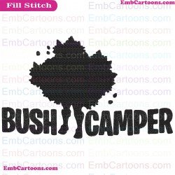 Fortnite Bush Camper Silhouette Embroidery Design 03